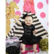 Black Baby Bodysuit Rosettes Pettiskirt & Sparkle Rhiinestone My Little Black Dress Print JS5023